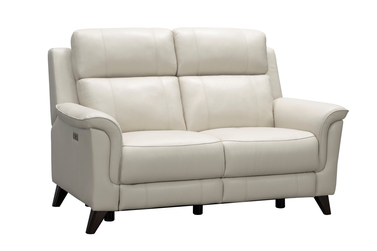 barcalounger leather power reclining loveseat with power headrests