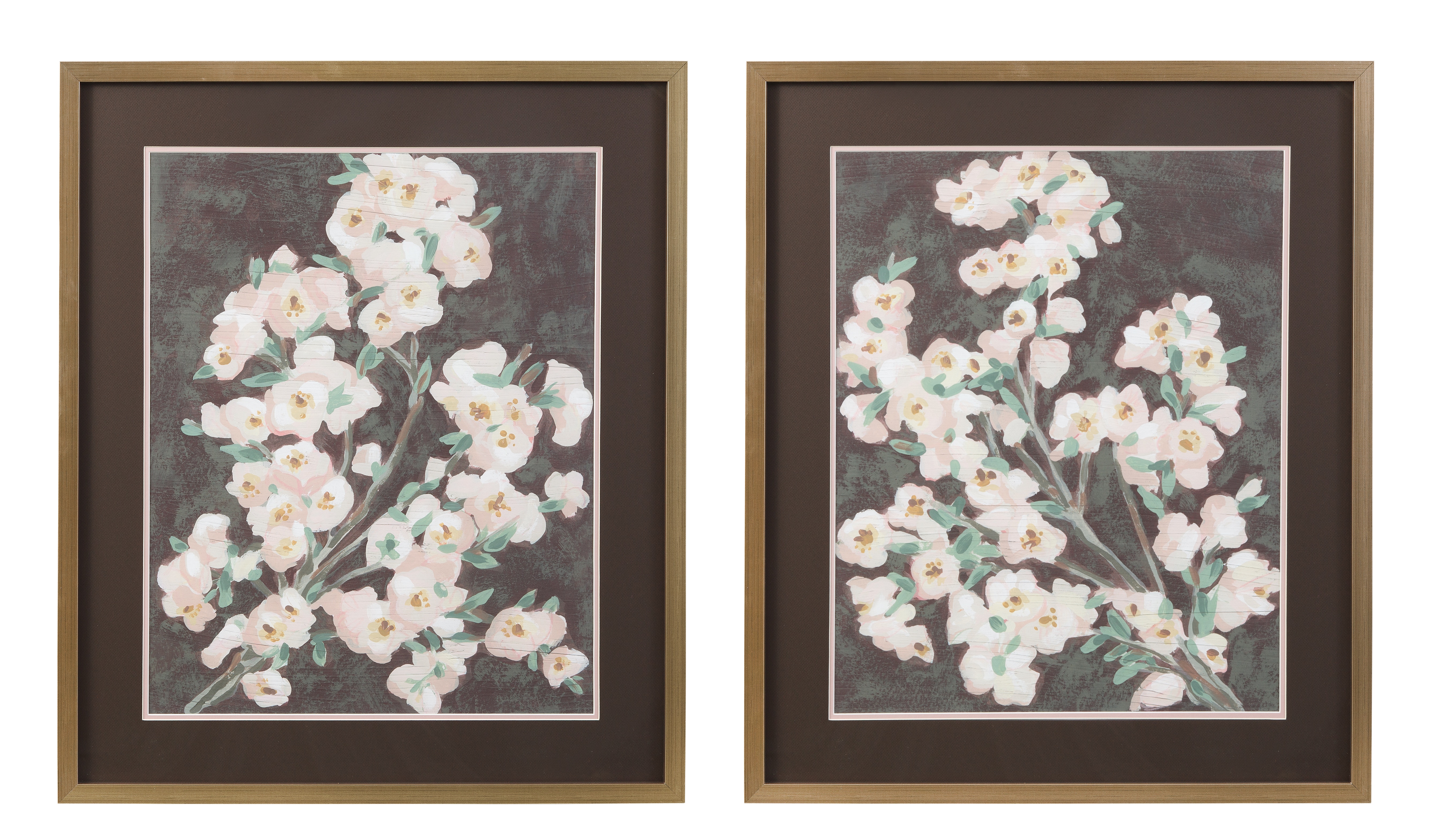 Bassett Mirror Company Branch Burgundy Framed Print s/2 9902-375-000