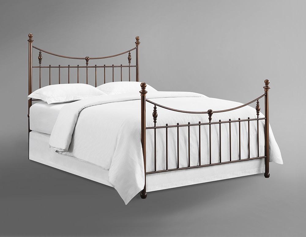 Bernards Bedroom King Size Penny Antique Copper Headboard 1742 Gilliam Thompson Furniture