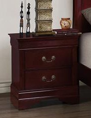 Bernards Cherry Or Grey Or Black Louis Phillipe Queen Bedroom Set