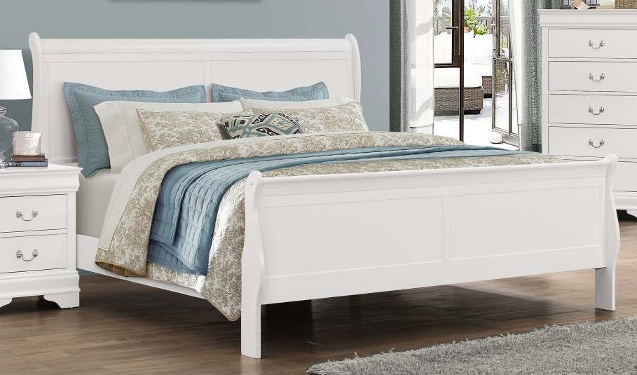 Bernards Bedroom Bianco White Lp Queen Bed 1950