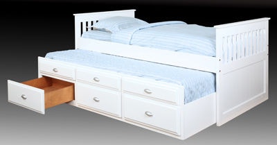 Bernards Bedroom Logan Twin Captains Bed Merlot 3040v
