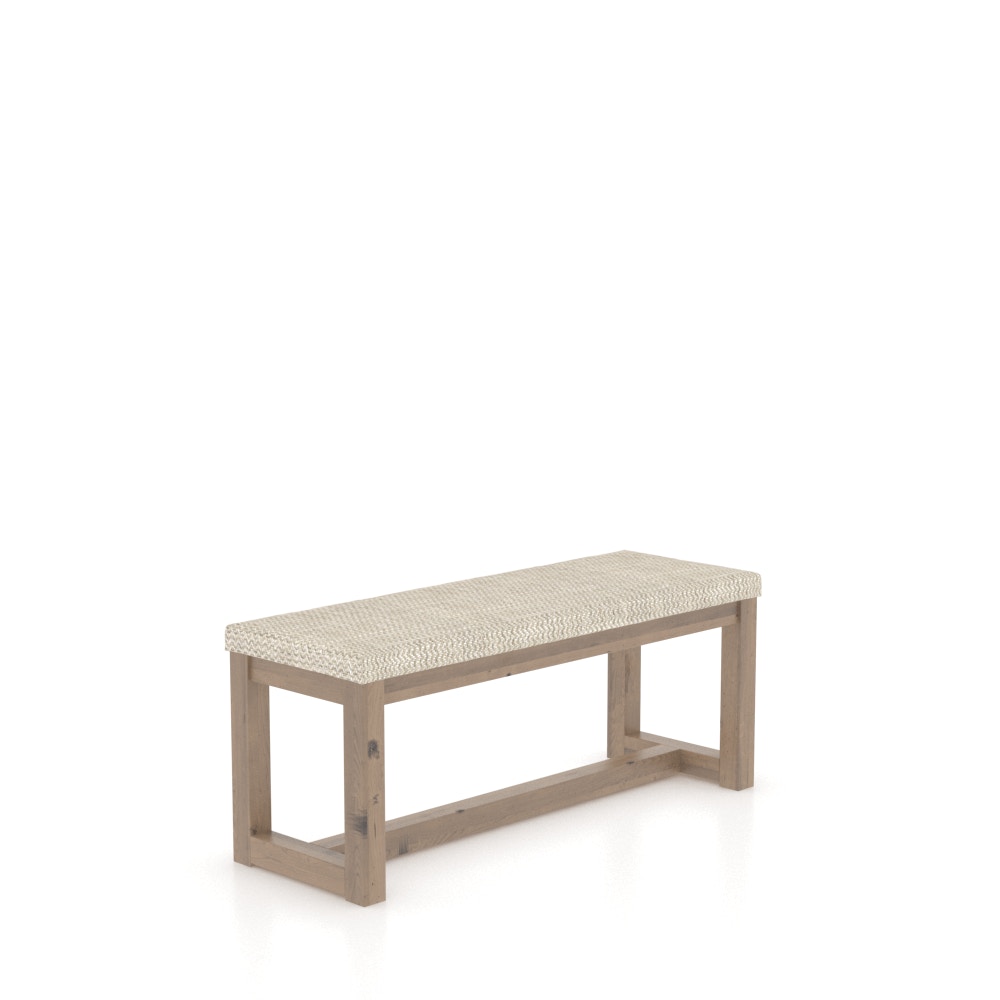 Newport Aluminum Patio Dining Bench in Canvas Skyline w/ No