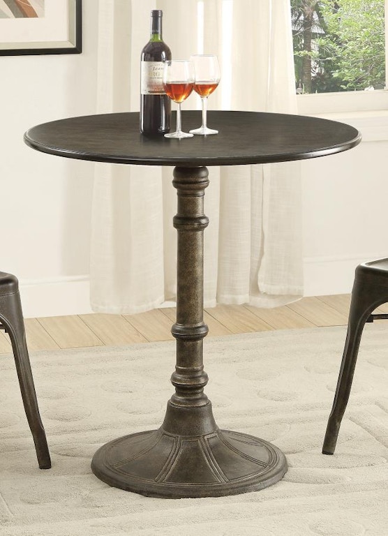 Oswego Round 30-inch Bistro Dining Table Bronze