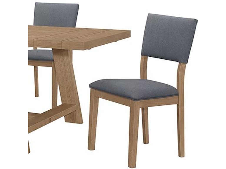 Coaster Sharon Open Back Padded Upholstered Dining Side Chair Blue And Brown (Set Of 2) 104172