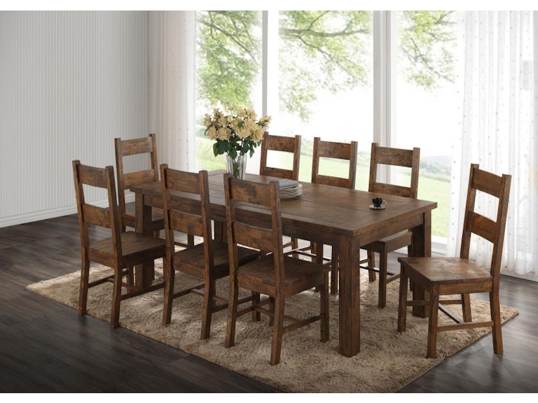 Coaster Coleman Rustic Golden Brown Rectangle Dining Table by Coaster 107041 at Woodstock Furniture & Mattress Outlet