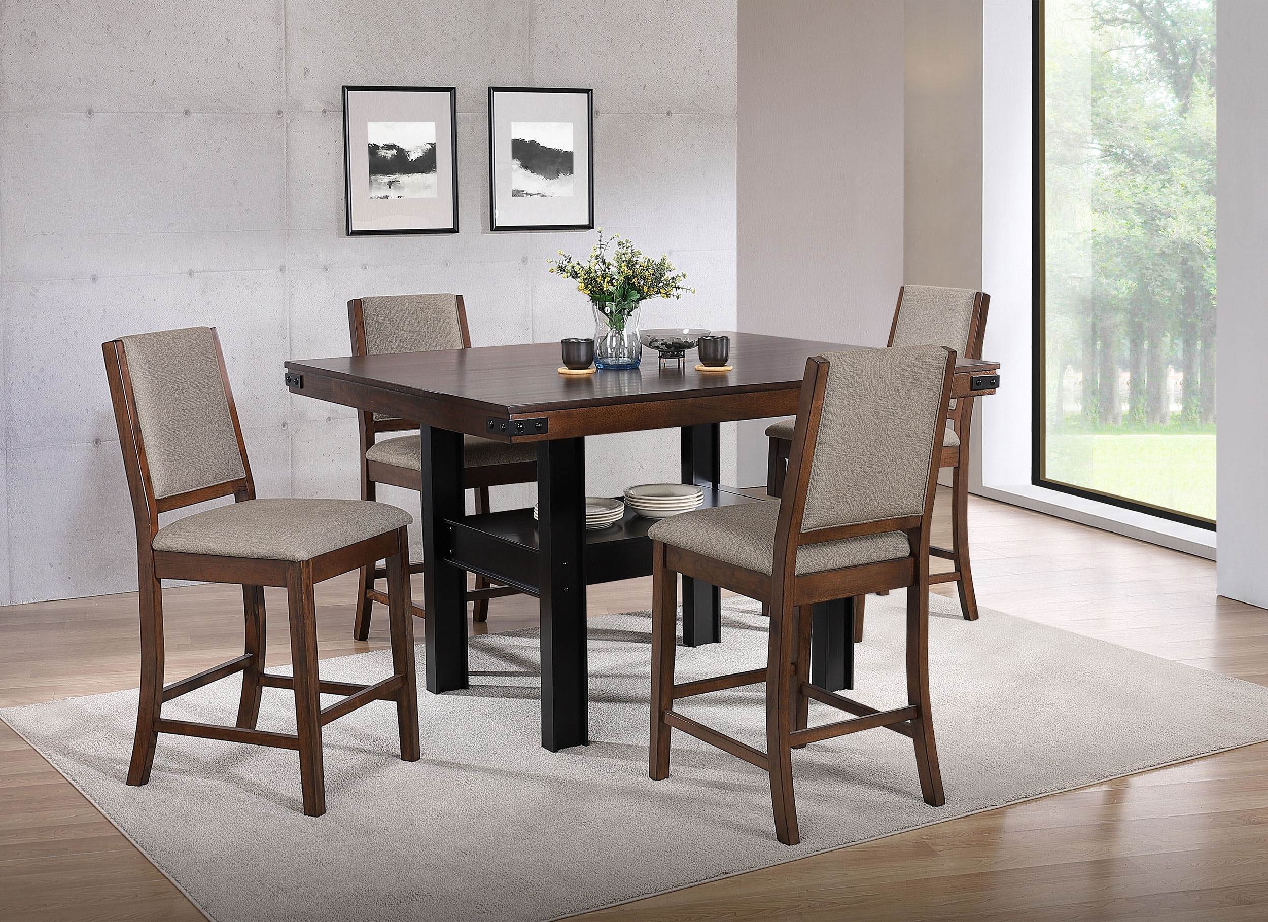Coaster Patterson 5-piece Counter Height Dining Set Mango Oak 108888-S5