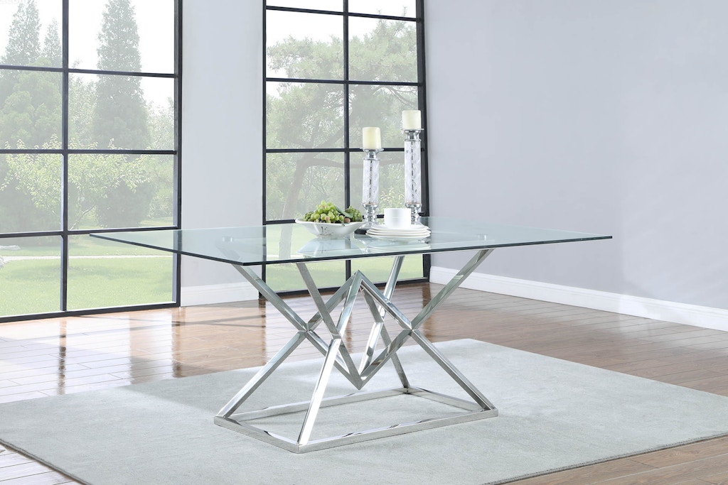 Coaster Dining Room Rect Glass Dining Table 109451 Turner Furniture Company Avon Park And