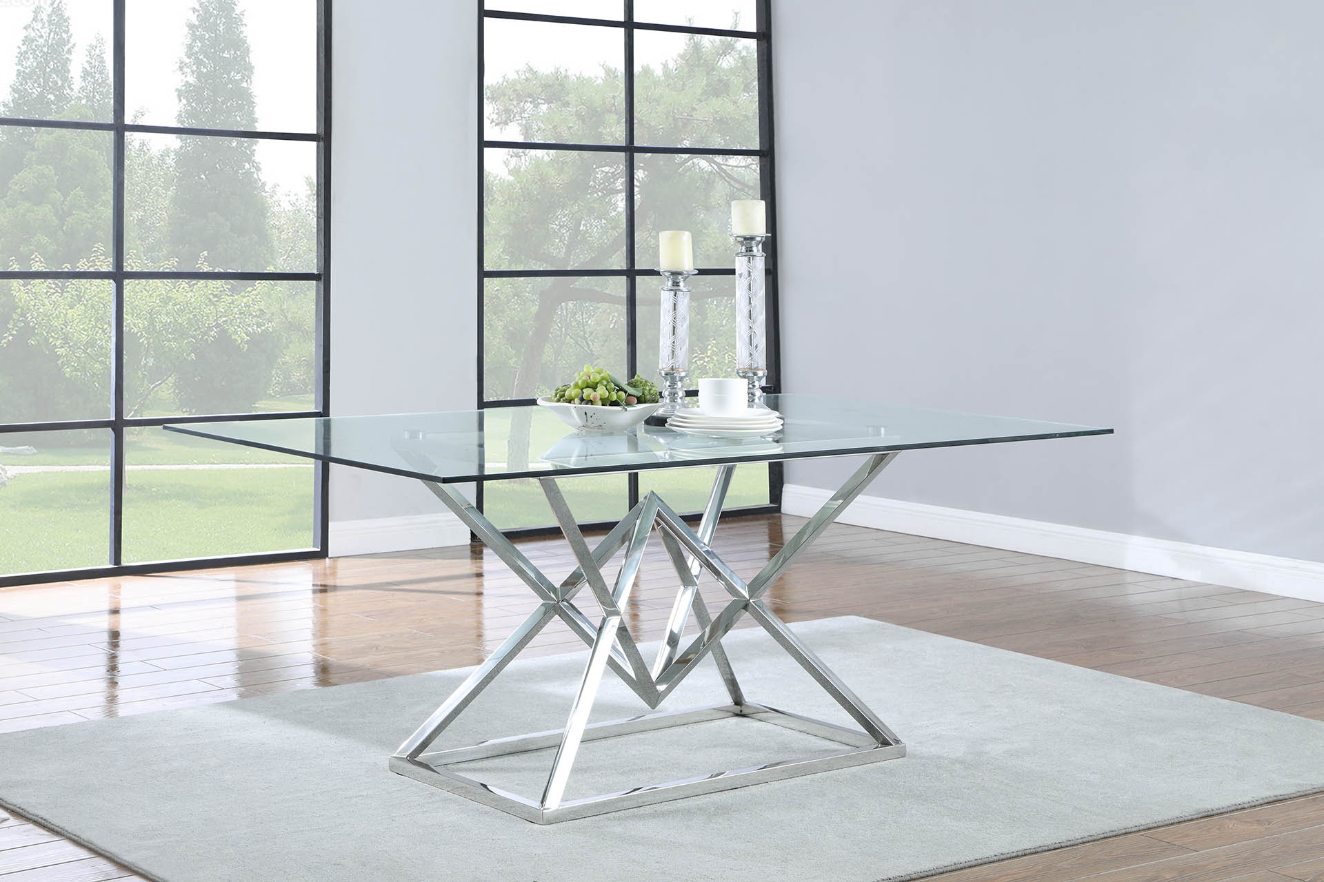 Coaster Dining Room Rect Glass Dining Table 109451 Furniture Market