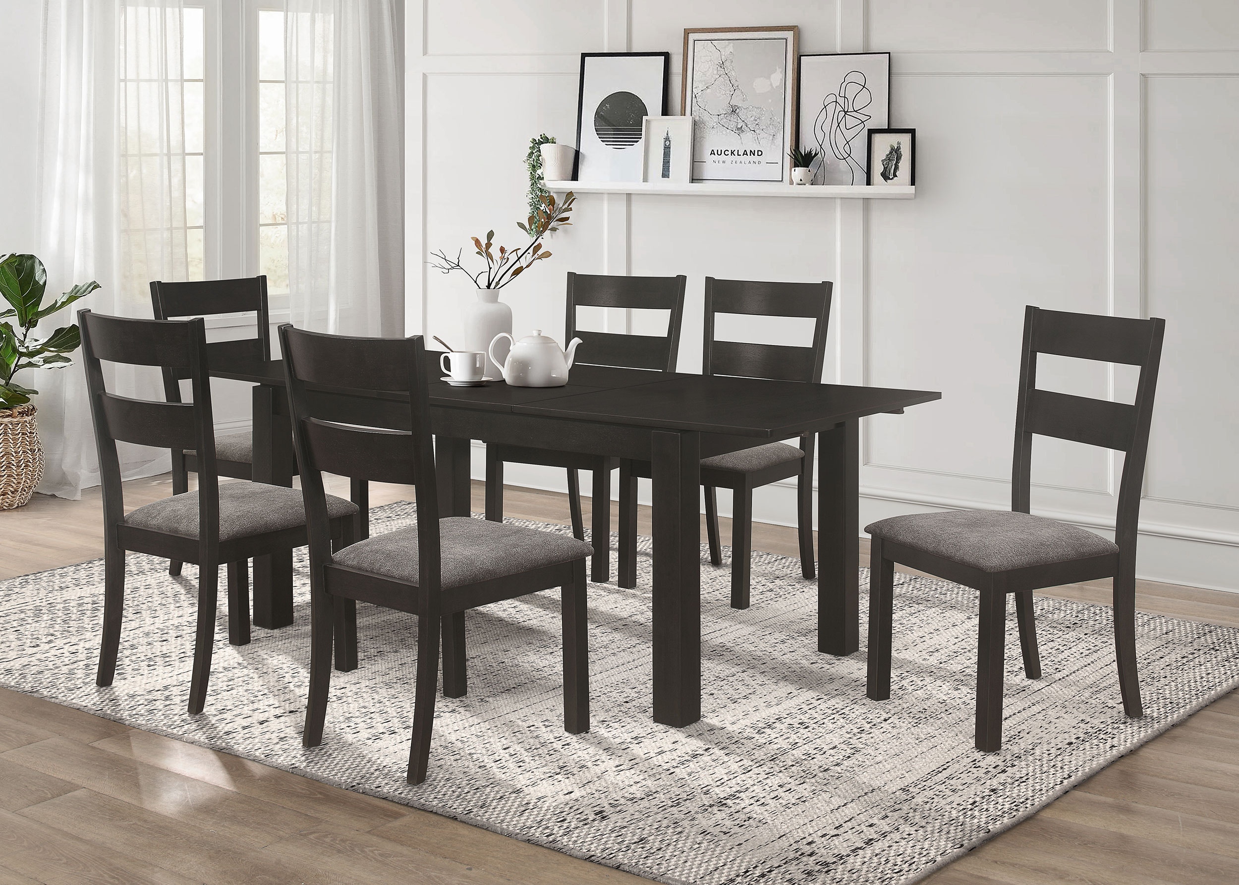 Coaster Casual Dining Jakob Rectangular 83-inch Extension Leaf Dining ...