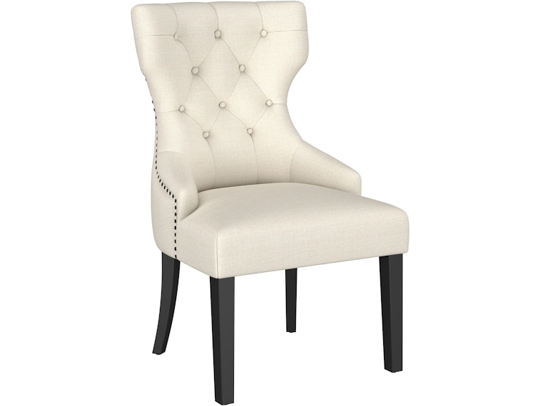 Baney Fabric Upholstered Dining Side Chair Beige And Black