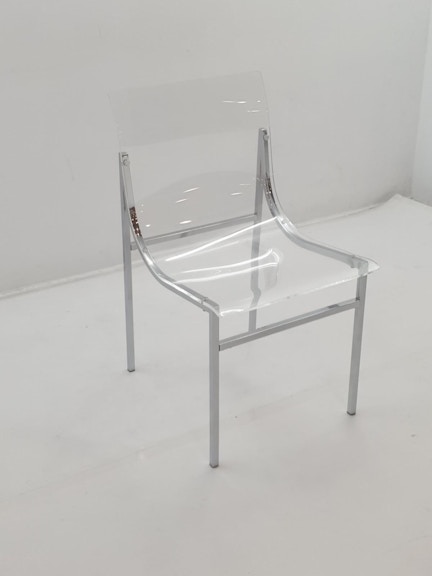 Coaster Adino Acrylic Dining Side Chair Clear And Chrome (Set Of 2) 121182