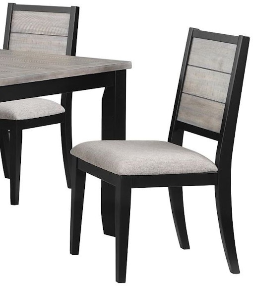 Coaster Elodie Upholstered Padded Seat Dining Side Chair Dove Grey And Black (Set Of 2) at Woodstock Furniture & Mattress Outlet