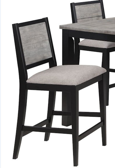 Coaster Elodie Upholstered Padded Seat Counter Height Dining Chair Dove Grey And Black (Set Of 2) 121229