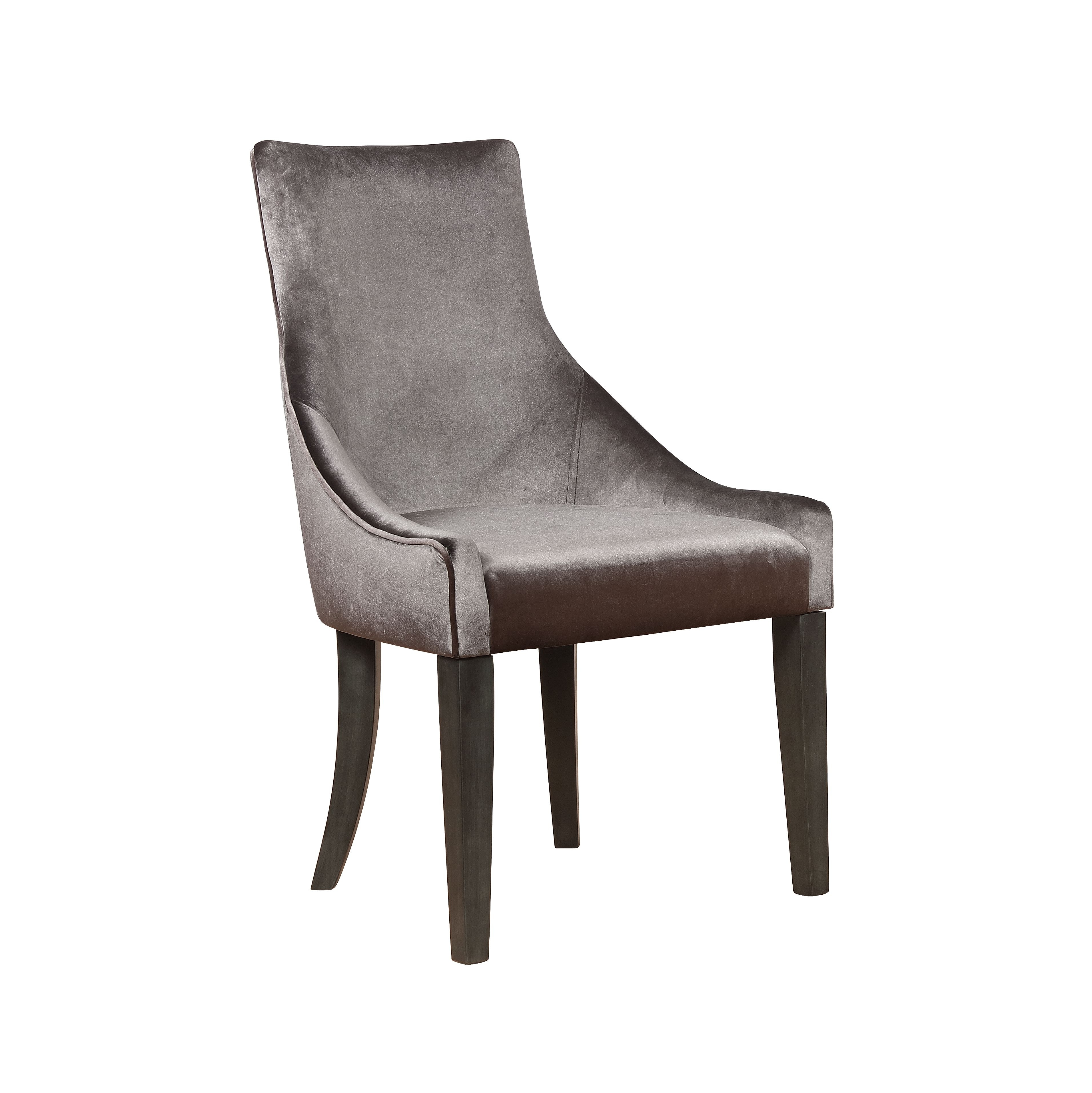 Coaster Casual Dining Phelps Velvet Upholstered Dining Side Chair Grey Set Of 2 121714