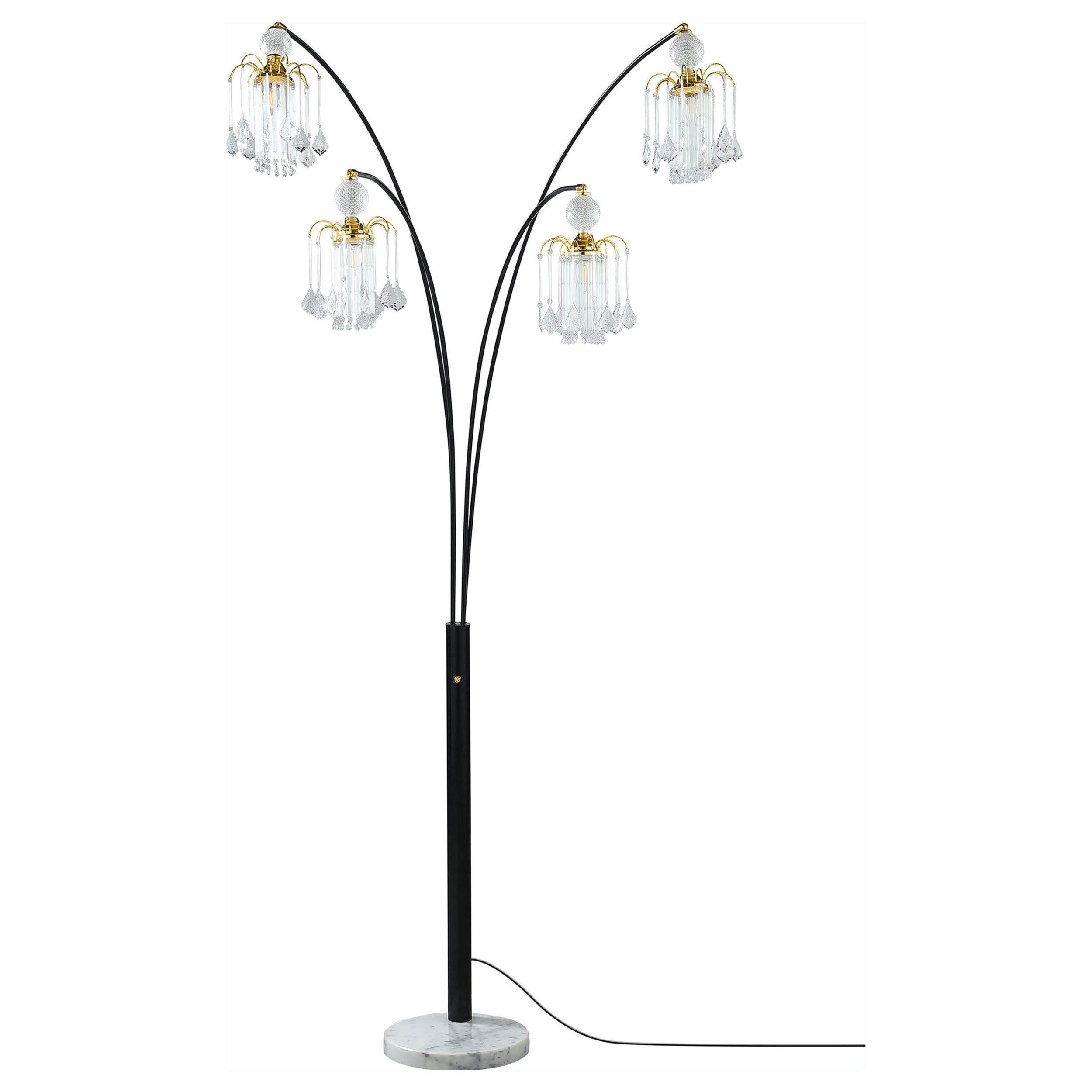 Coaster Table and Floor Lamps Maisel 91-inch Hanging Crystal Arc