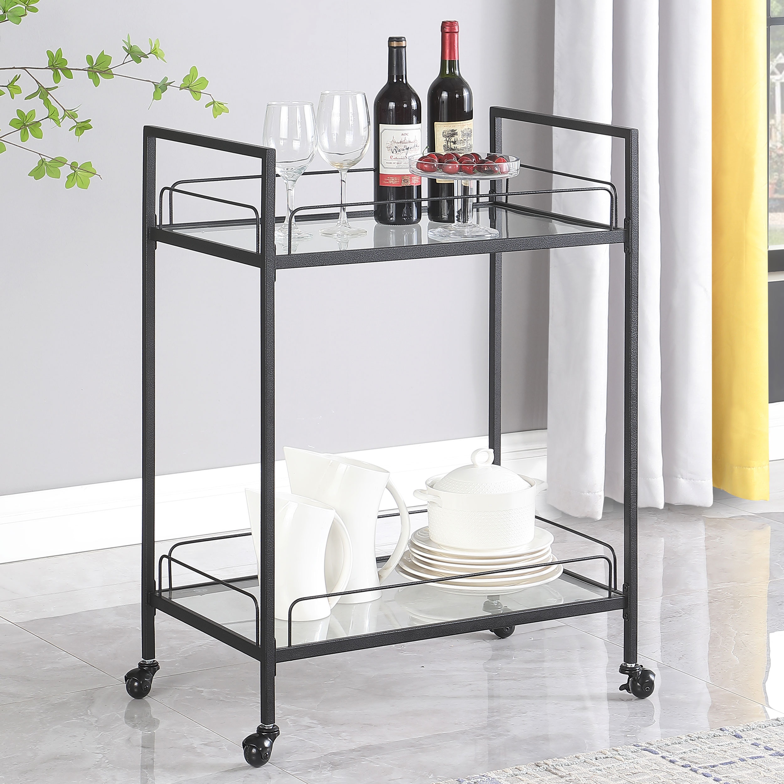 Coaster Home Accents Curltis 2-tier Rectangular Glass Shelf