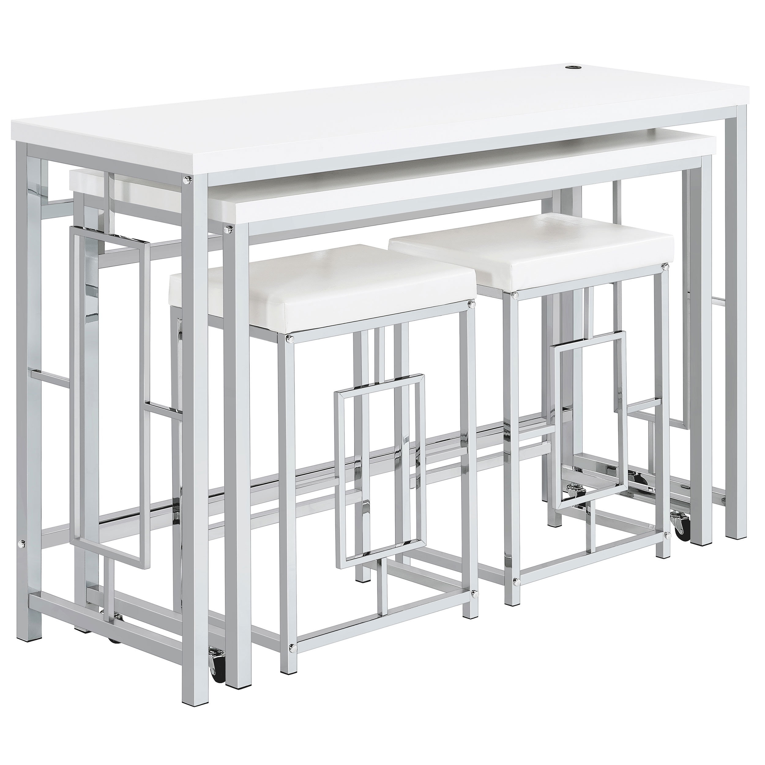  Jackson 4-piece Multipurpose Counter Height Table Set White 