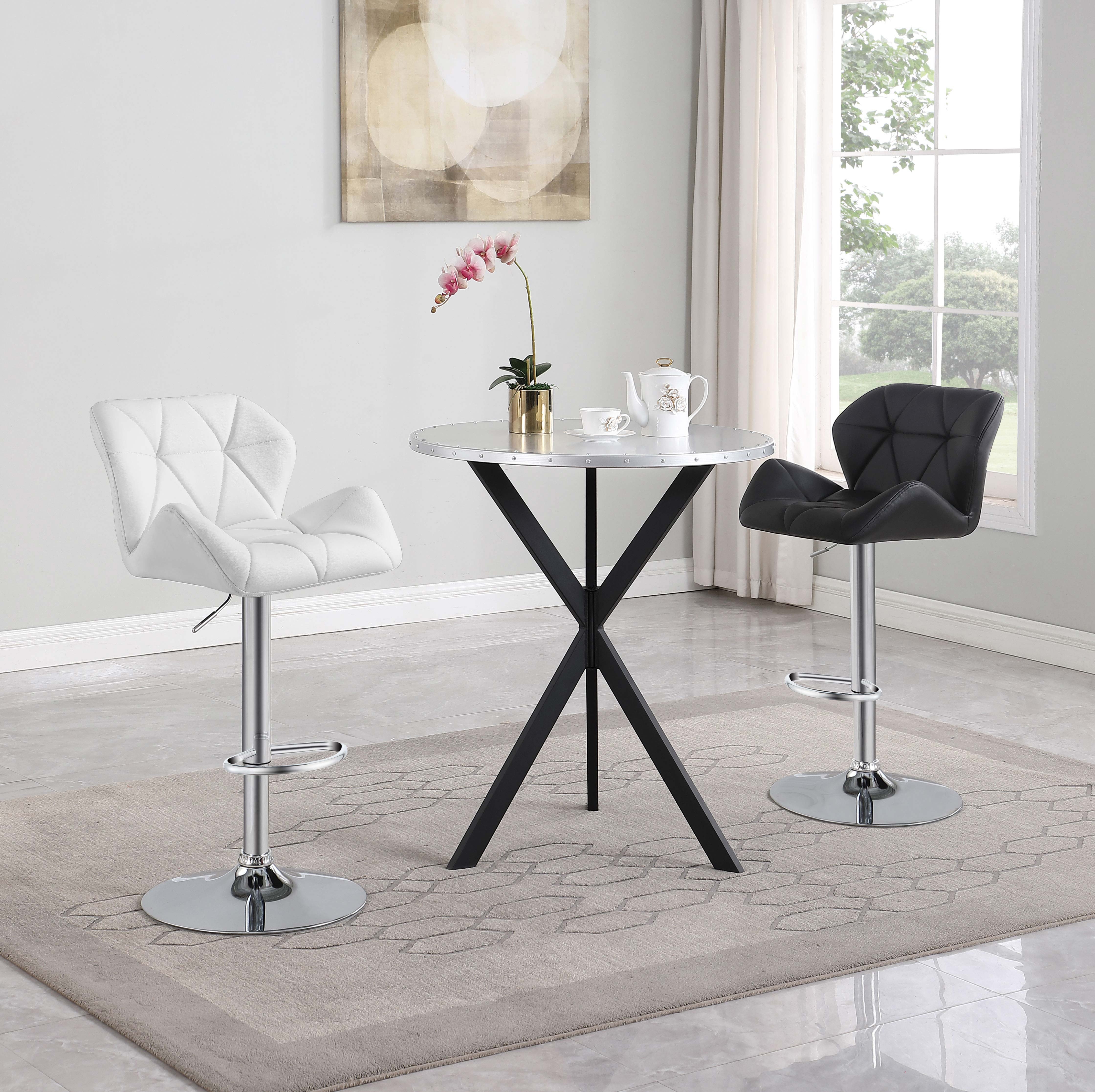 Coaster Casual Dining Kenzo Round 32-inch Galvanized Steel