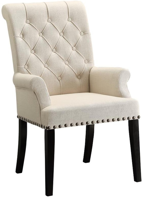 Upholstered Seat Dining Room Arm Chair