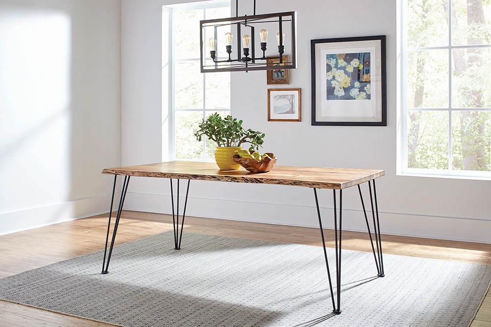 Coaster Casual Dining Sherman 71-inch Live Edge Dining Table Coaster Casual Dining Sherman 71-inch Live Edge Dining Table