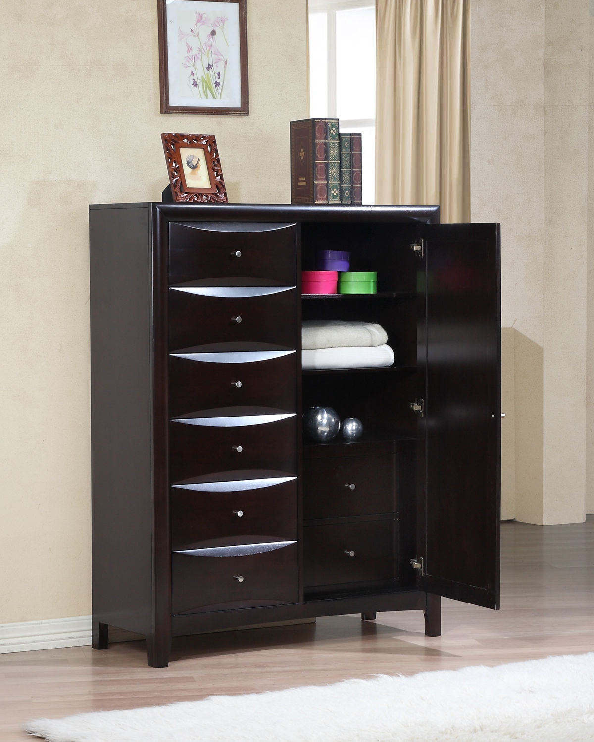 Coaster Bedroom Phoenix 8-drawer Bedroom Chest Cappuccino 200420