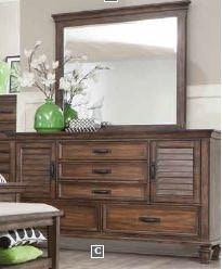 Coaster Mirrors Franco Dresser Mirror Burnished Oak 200974