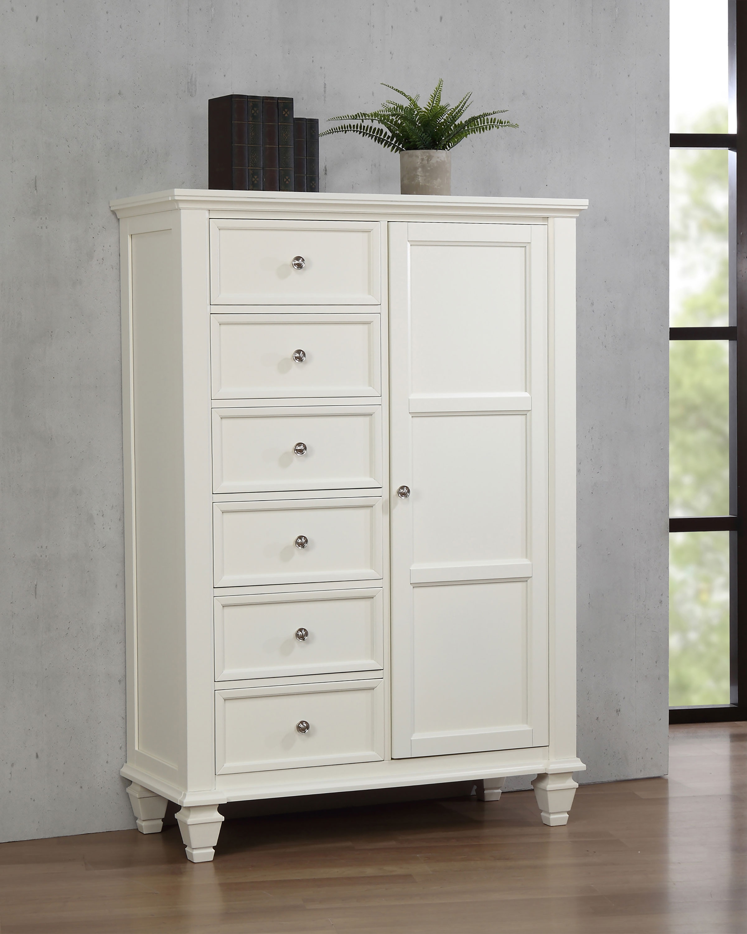 Coaster Bedroom Sandy Beach 8-drawer Door Chest Cream White 201308
