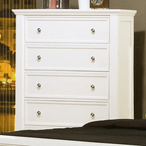 Sandy Beach 5 drawer Bedroom Chest Cream White
