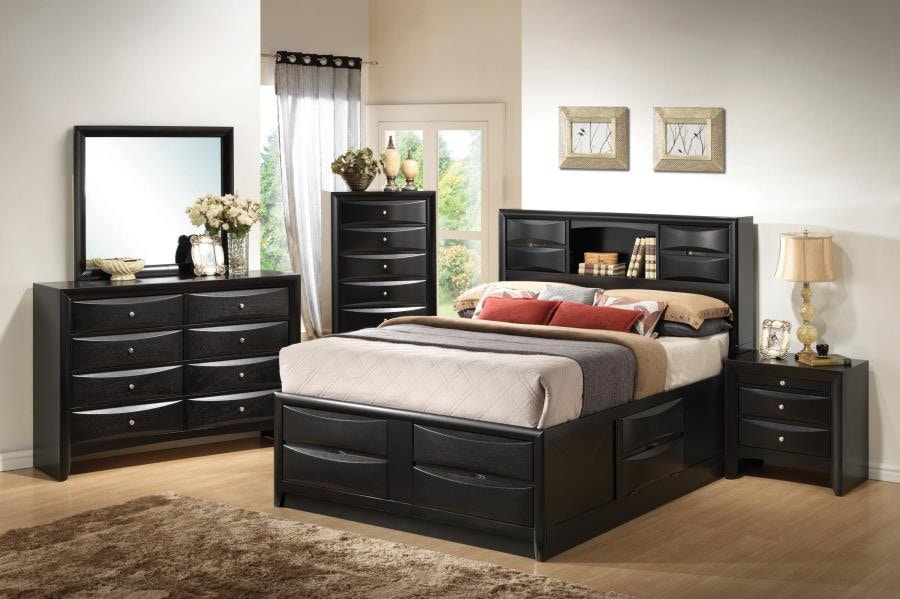Coaster Briana Transitional Black Eastern King Fourpiece Bedroom Set