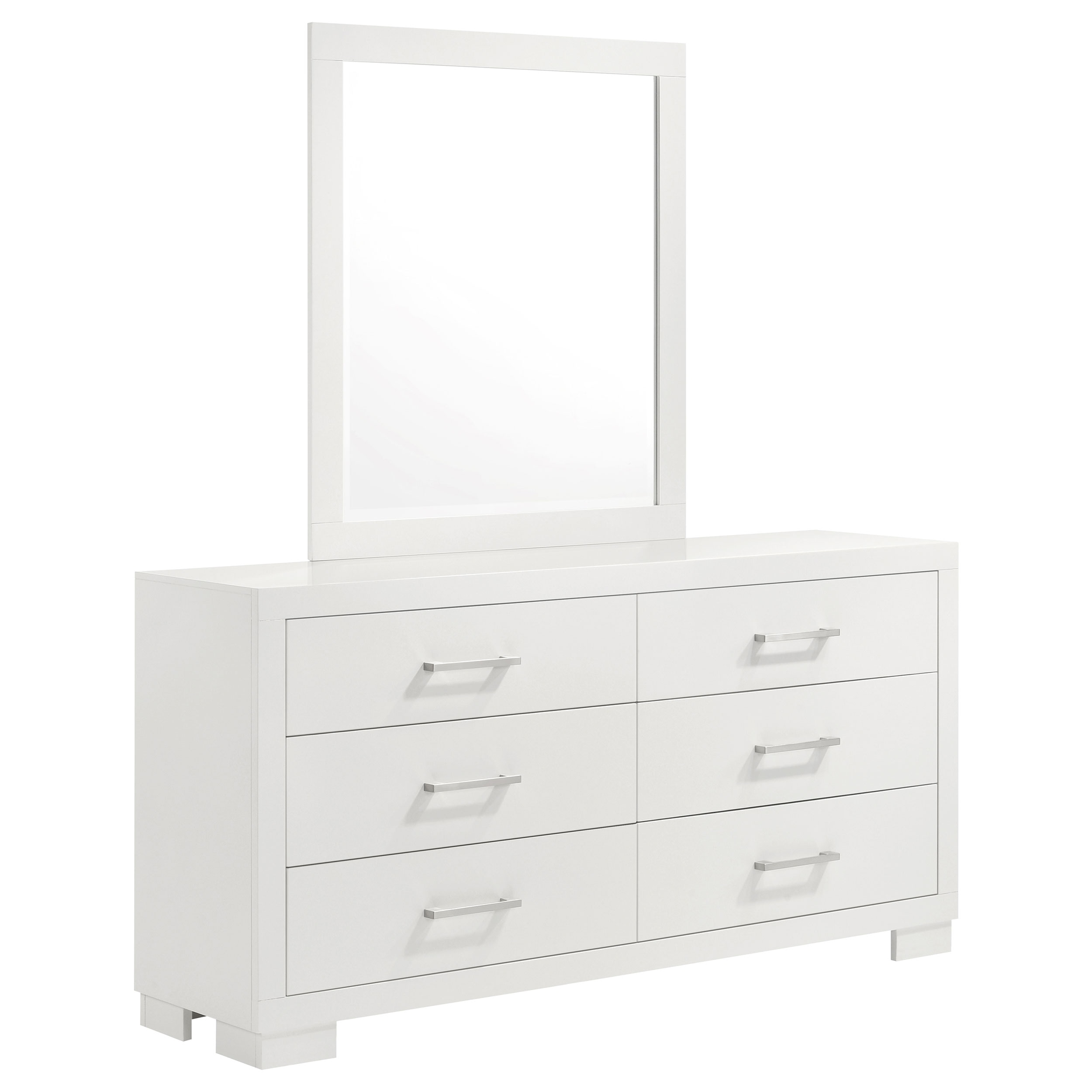 Coaster Jessica 6-drawer Dresser With Mirror Cream White 202993M