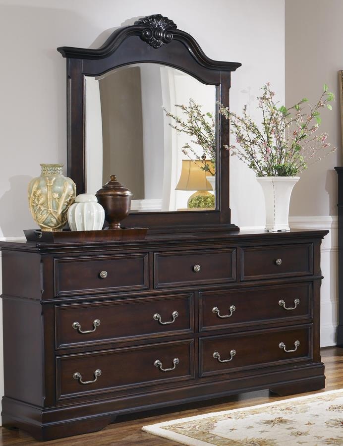 スモーク&ミラー Smoke &Mirrors V6 Coaster Mirrors Cambridge Dresser Mirror Cappuccino 203194