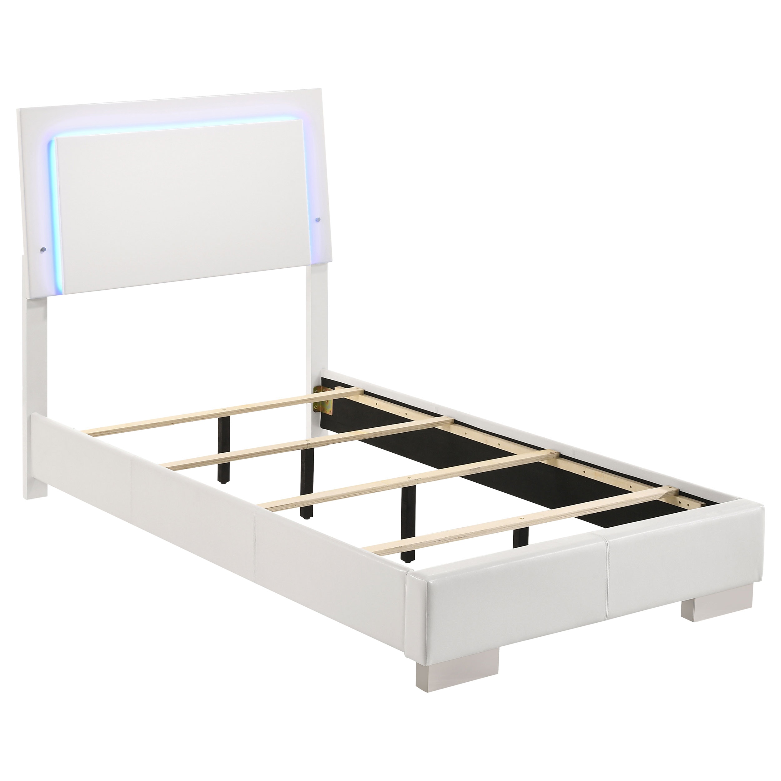 Bedframe 160 X 200 Met Metalen Onderstel, Tweepersoonsbed Met Opbergruimte En Led Verlichting Pu Zwart