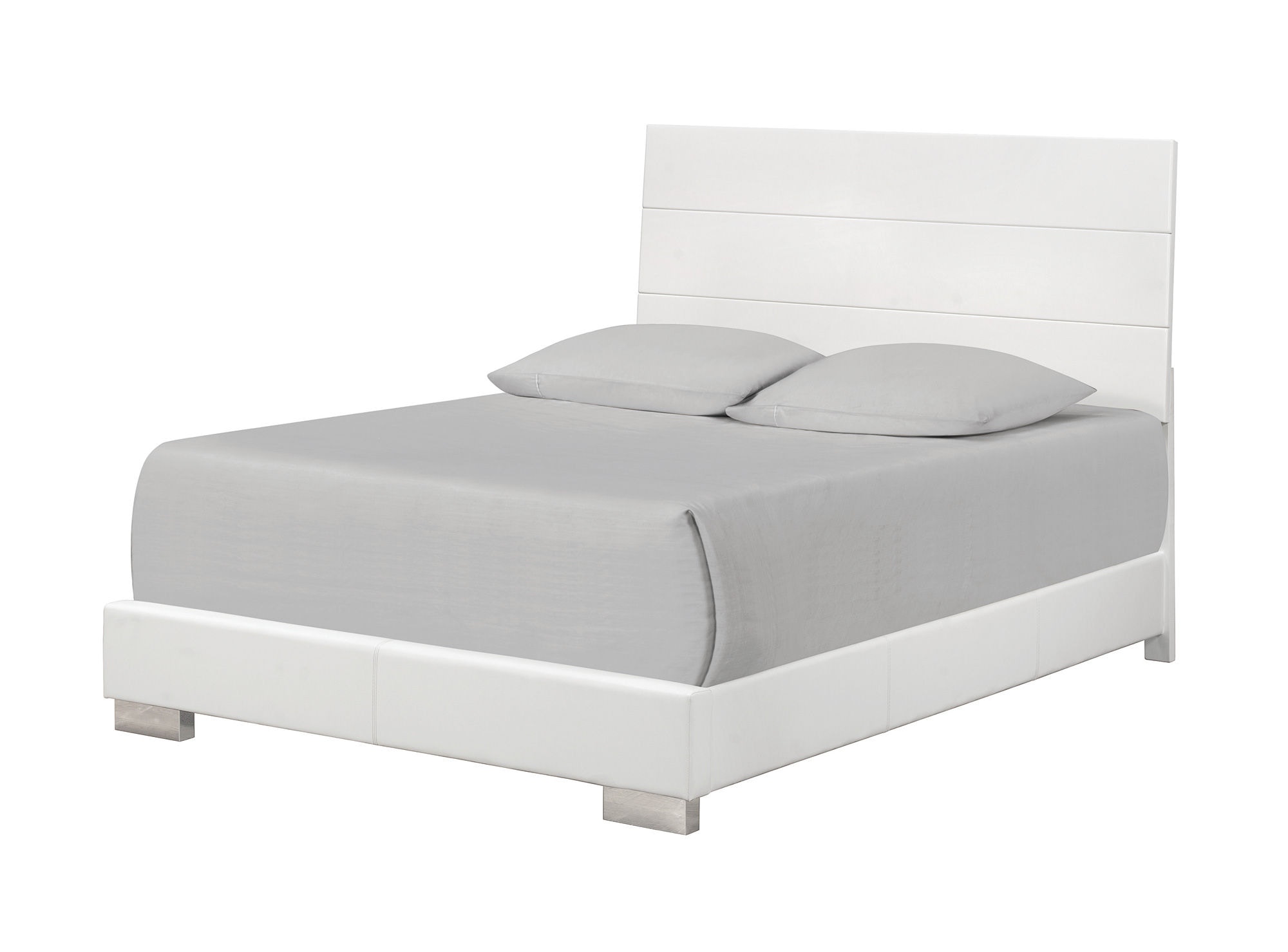 Coaster Bedroom Felicity Contemporary Glossy White Queen Bed 203501Q