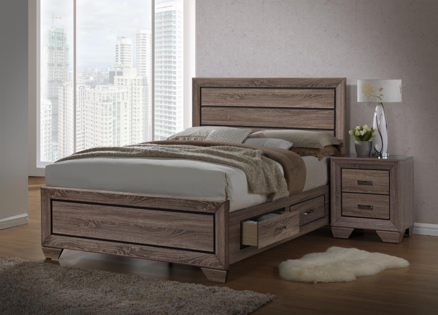 レビューの多い高評価商品特集！ Coaster Bedroom Kauffman Wood Eastern King Storage Panel Bed ベッドフレーム
