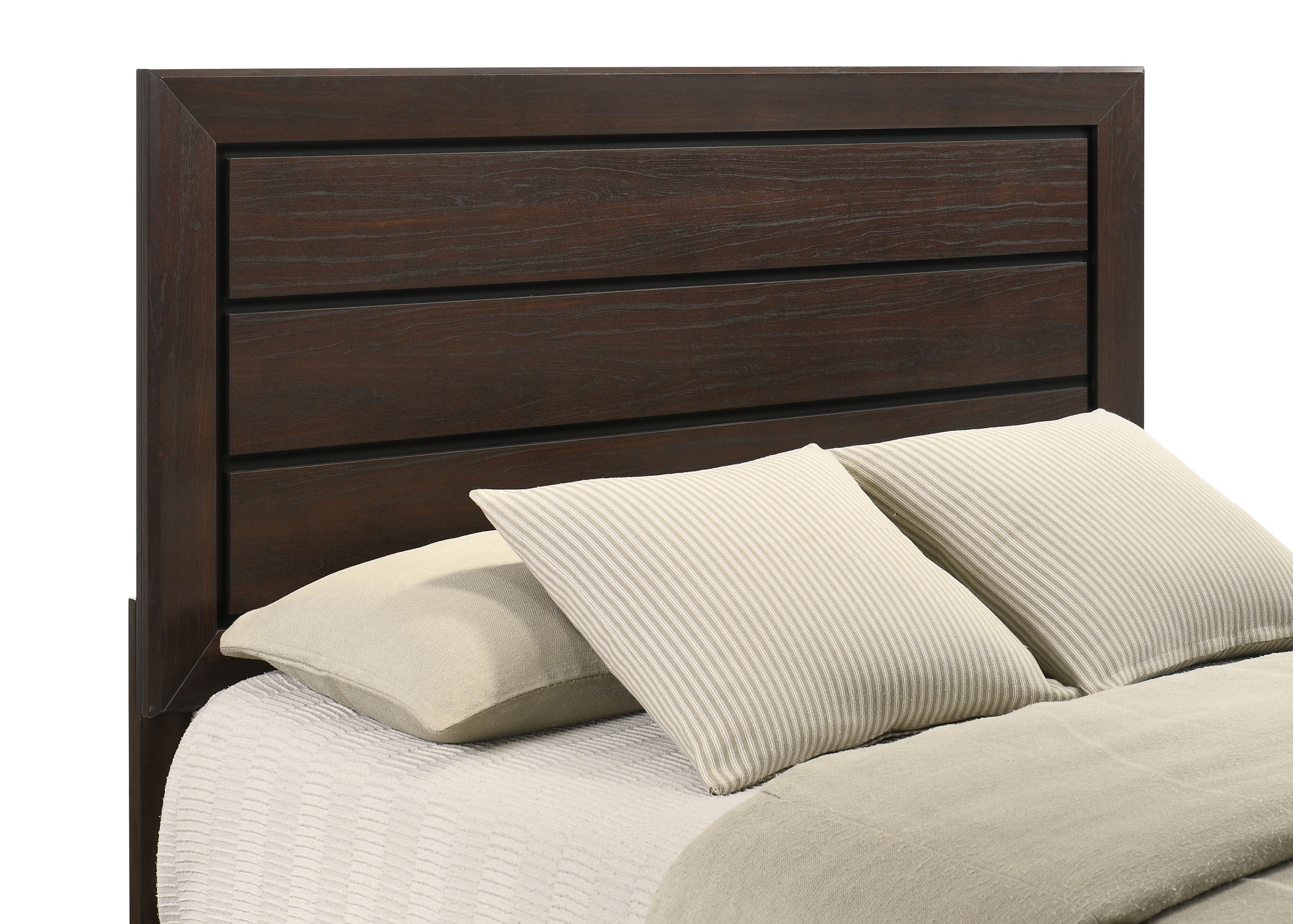 Coaster Bedroom Kauffman Wood Queen Panel Bed Dark Cocoa 204391Q