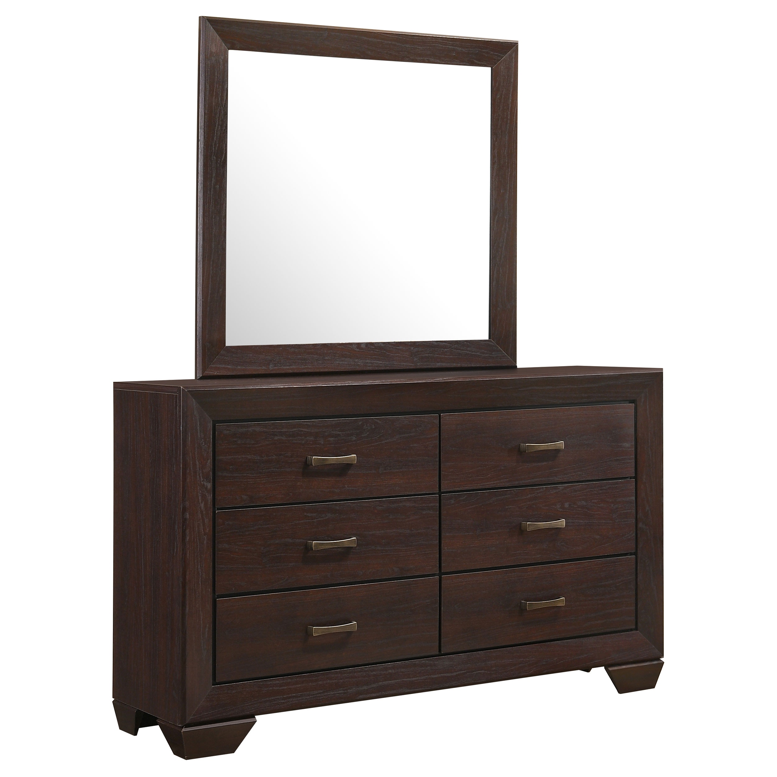 Coaster Kauffman 6-drawer Dresser With Mirror Dark Cocoa 204393M