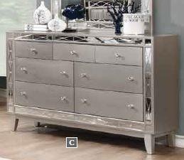 leighton metallic mercury dresser Coaster Leighton 7-drawer Dresser Metallic Mercury Dresser (Metallic Mercury)