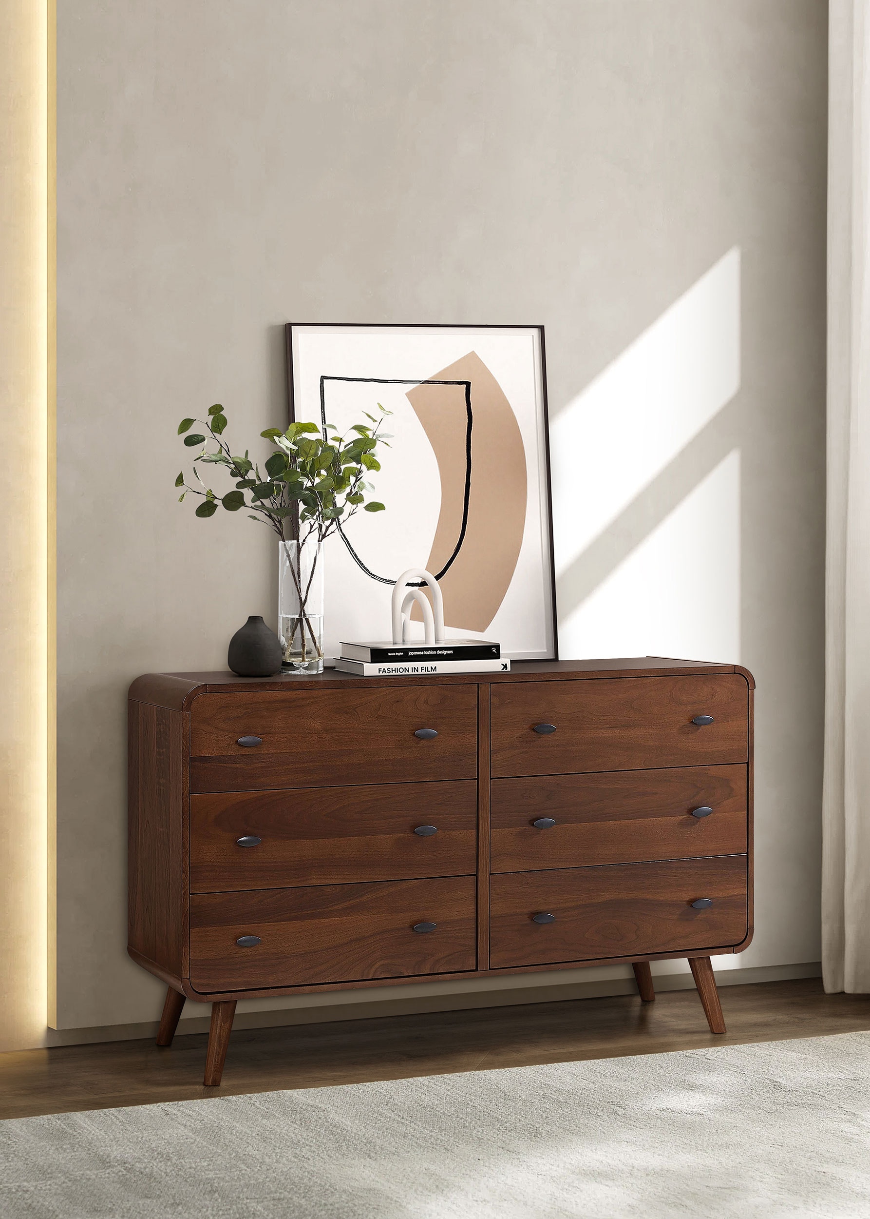 ROBIN & JUDITHE RANDALL,メロハー,新品8CDBOX Coaster Bedroom Robyn 6-drawer Bedroom Dresser Dark Walnut 205133