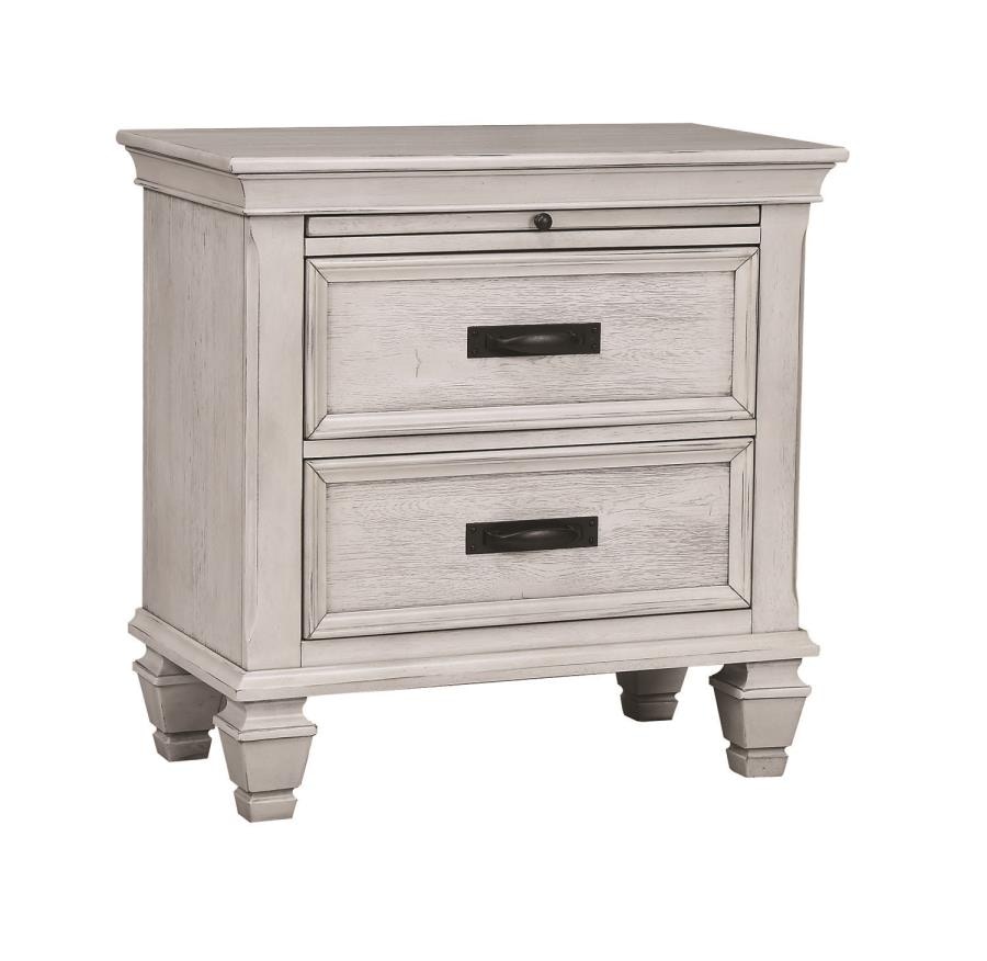 Coaster Furniture Liza White 2 Drawer Nightstand 205332