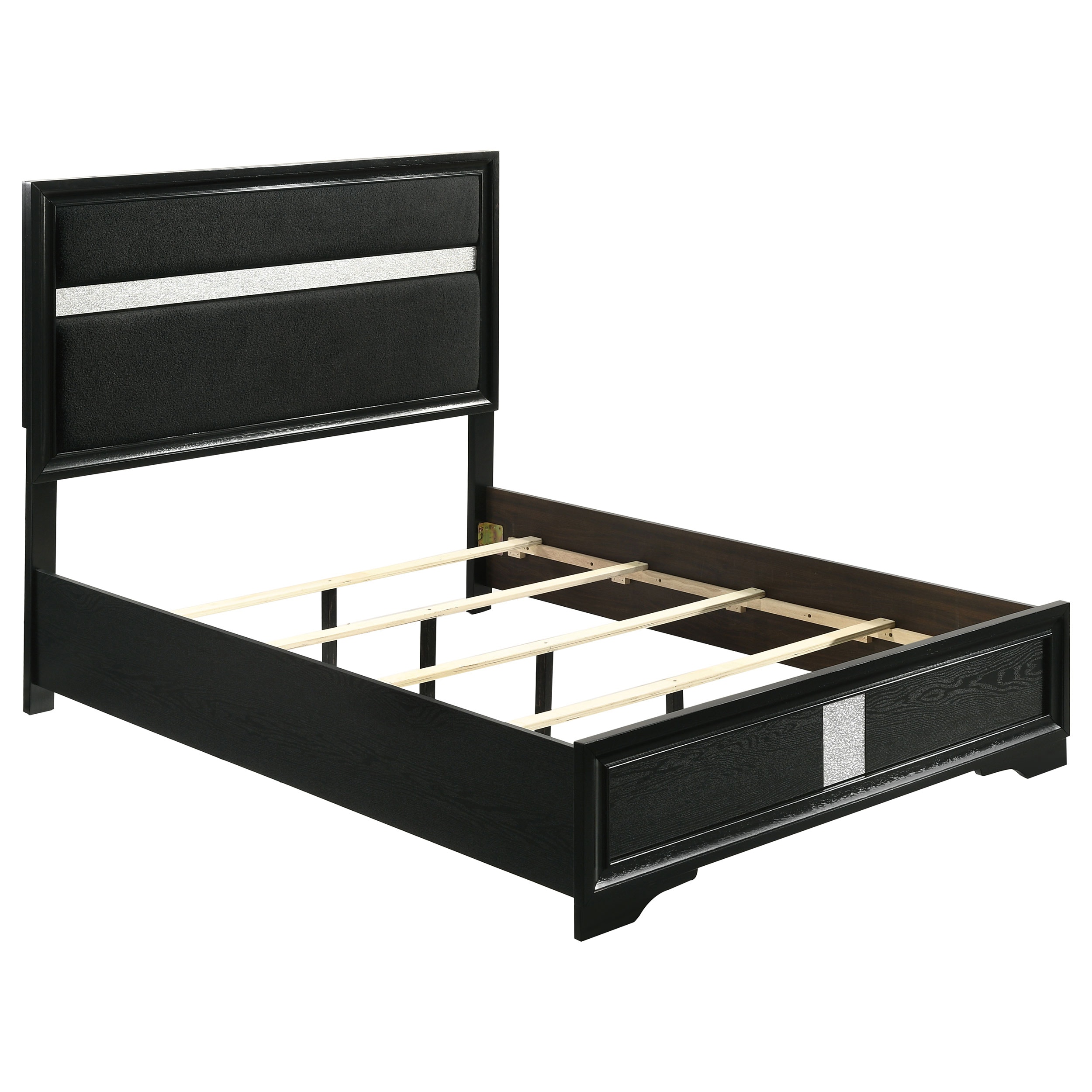 Coaster Miranda 54-inch Upholstered Full Panel Bed Black 206360F