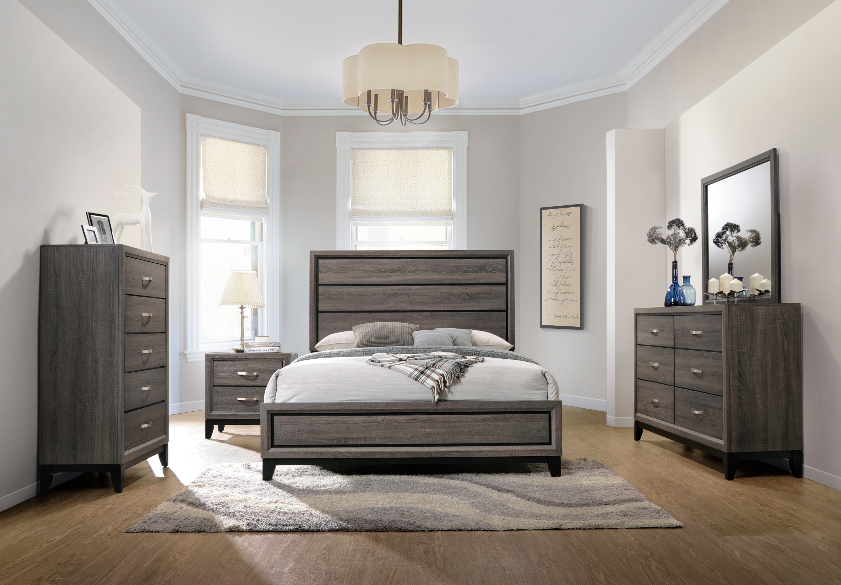 Coaster Bedroom Watson 2-drawer Nightstand Grey Oak 212422 - Wenz