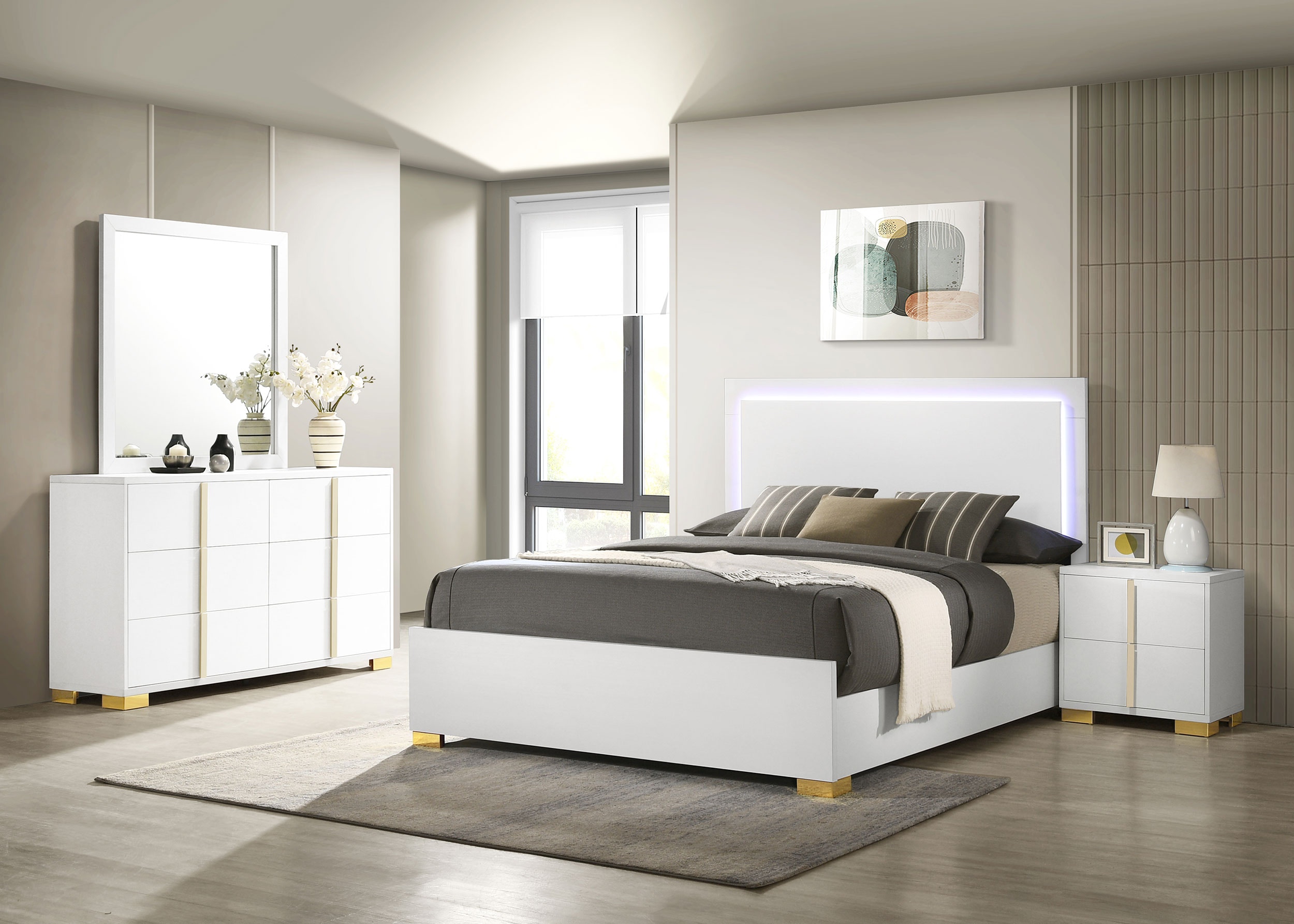Coaster Bedroom Marceline 4-piece Queen Bedroom Set White 222931Q