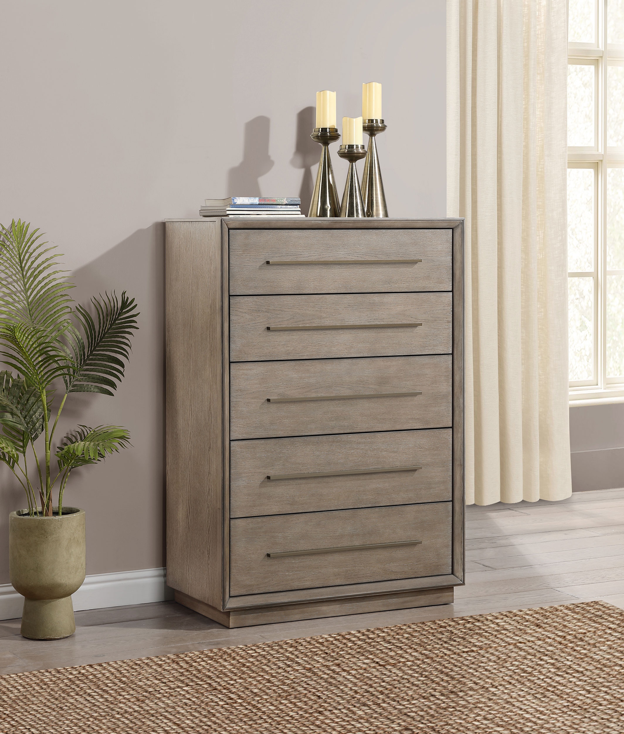 Coaster Bedroom Durango 5-drawer Bedroom Chest Taupe Oak 223275