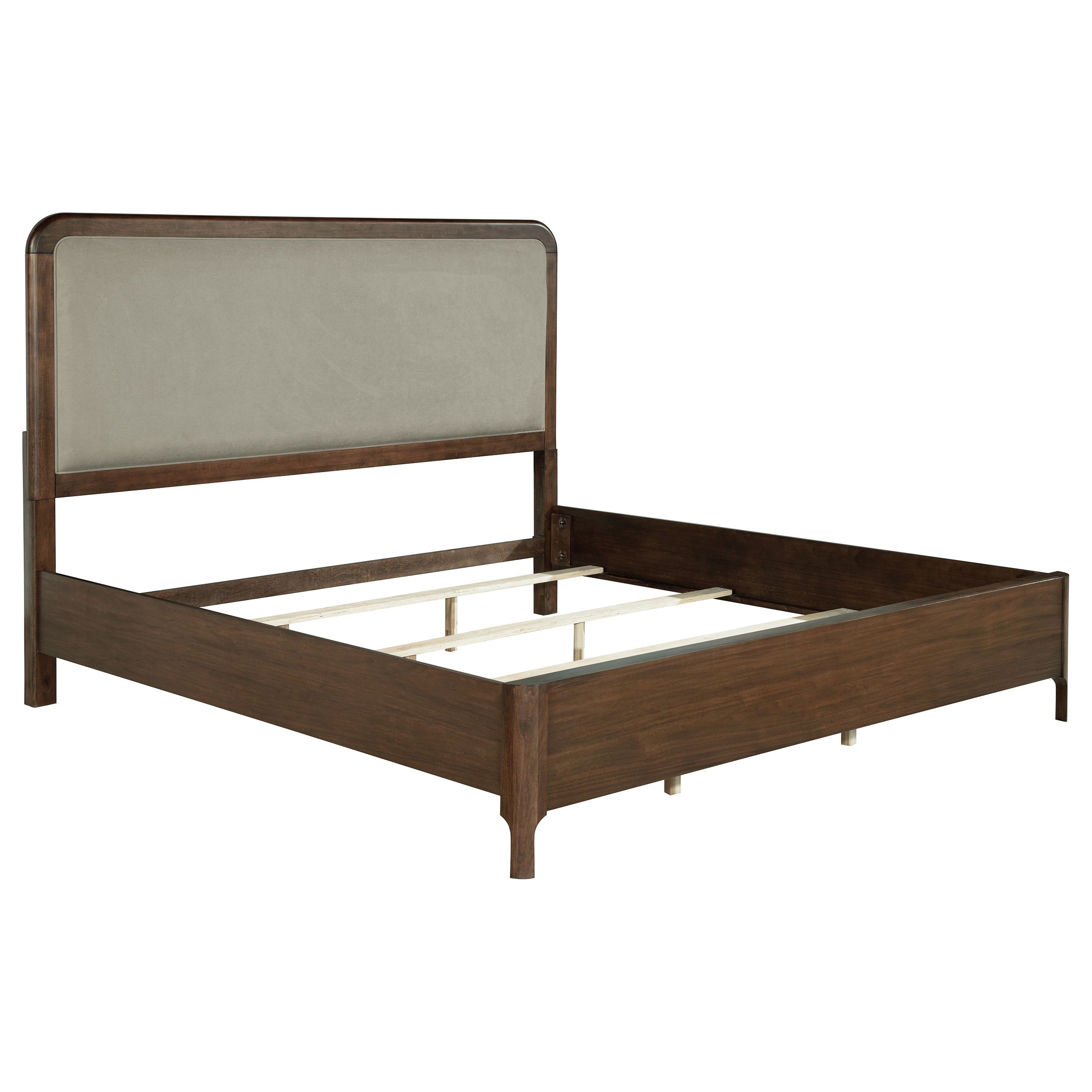 Coaster Maderia 57-inch Upholstered California King Panel Bed Walnut 223321KW