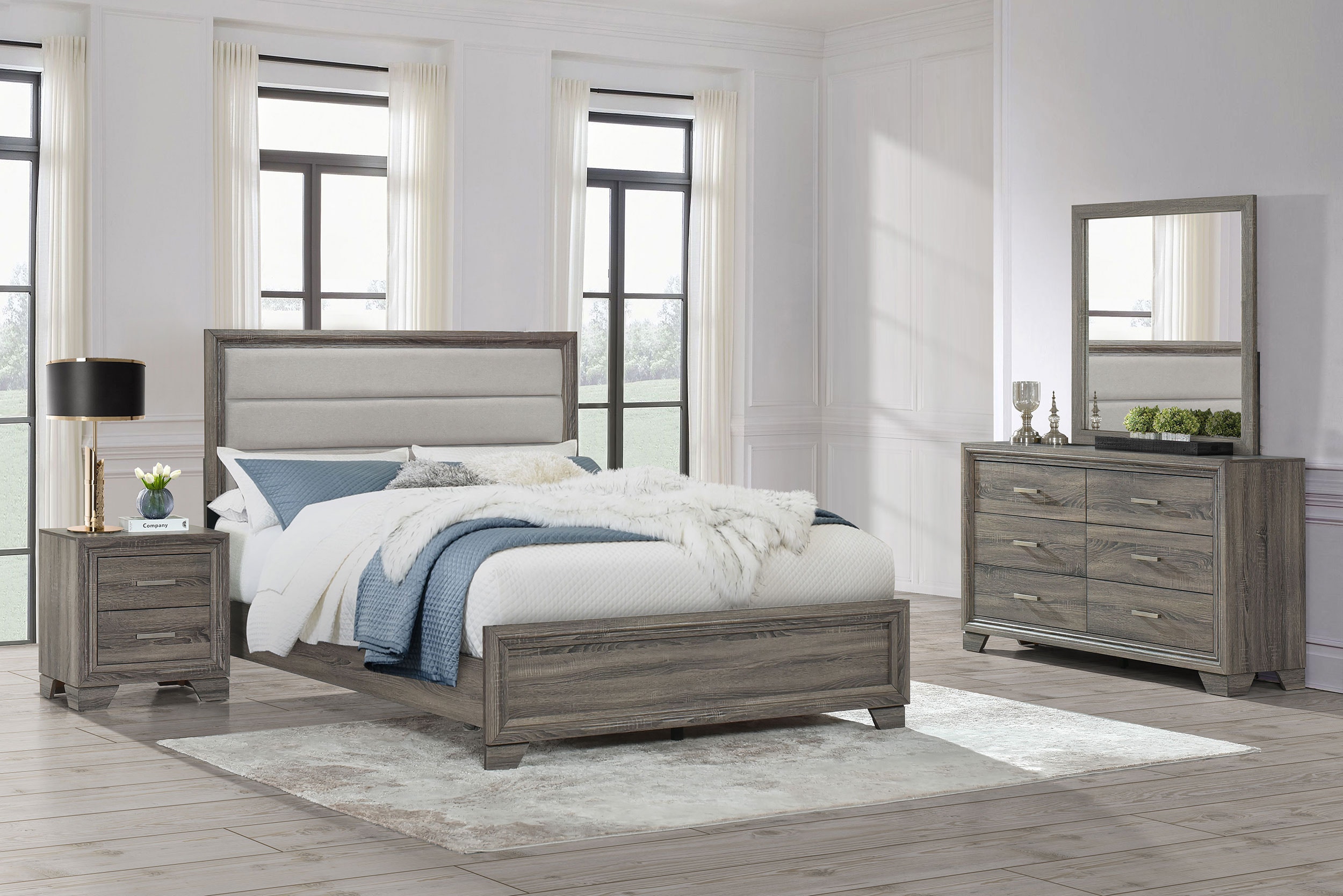 Coaster Bedroom Wright 4-piece Queen Bedroom Set Brown Oak 223341Q