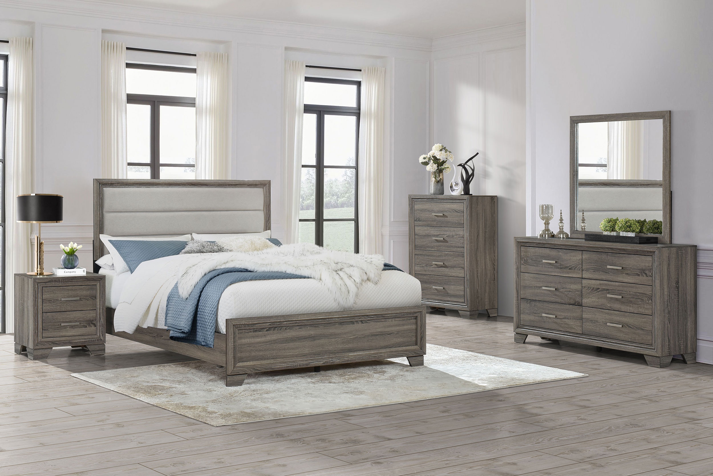 Coaster Bedroom Wright 5-piece Queen Bedroom Set Brown Oak 223341Q