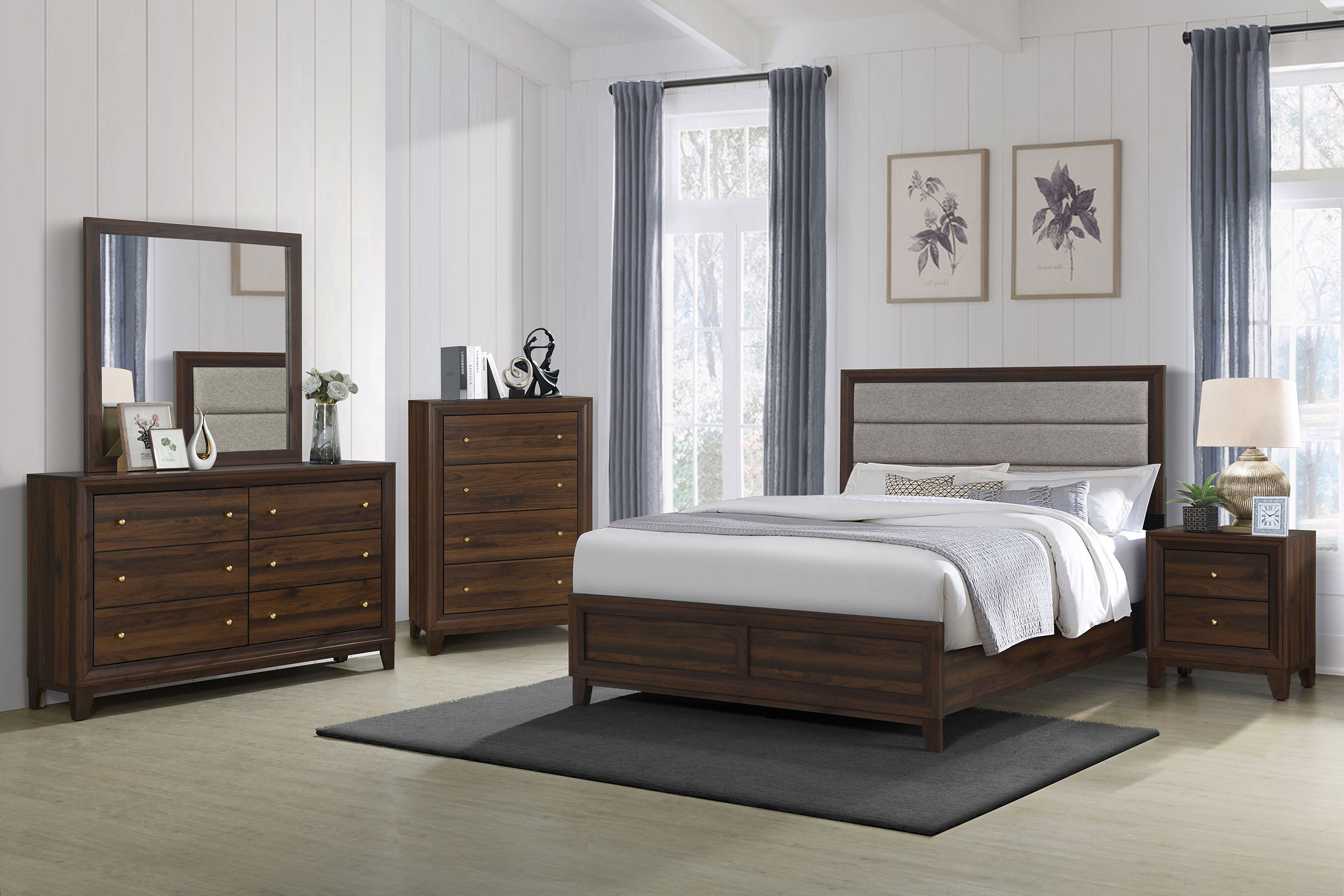 Coaster Bedroom Welsley 5-piece Queen Bedroom Set Walnut 223441Q