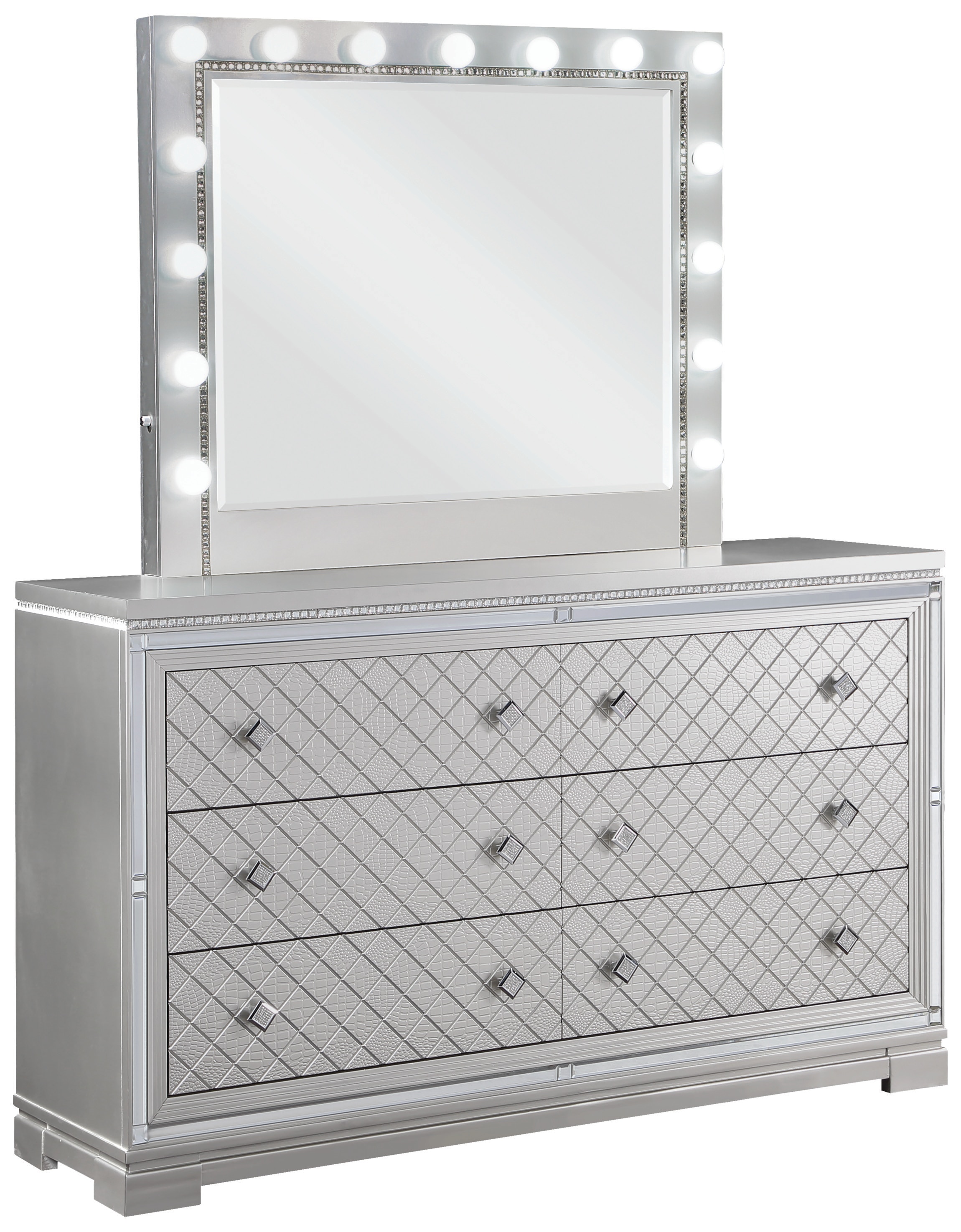 knee length dresses for ladies Leighton 7-Drawer Dresser Metallic Mercury