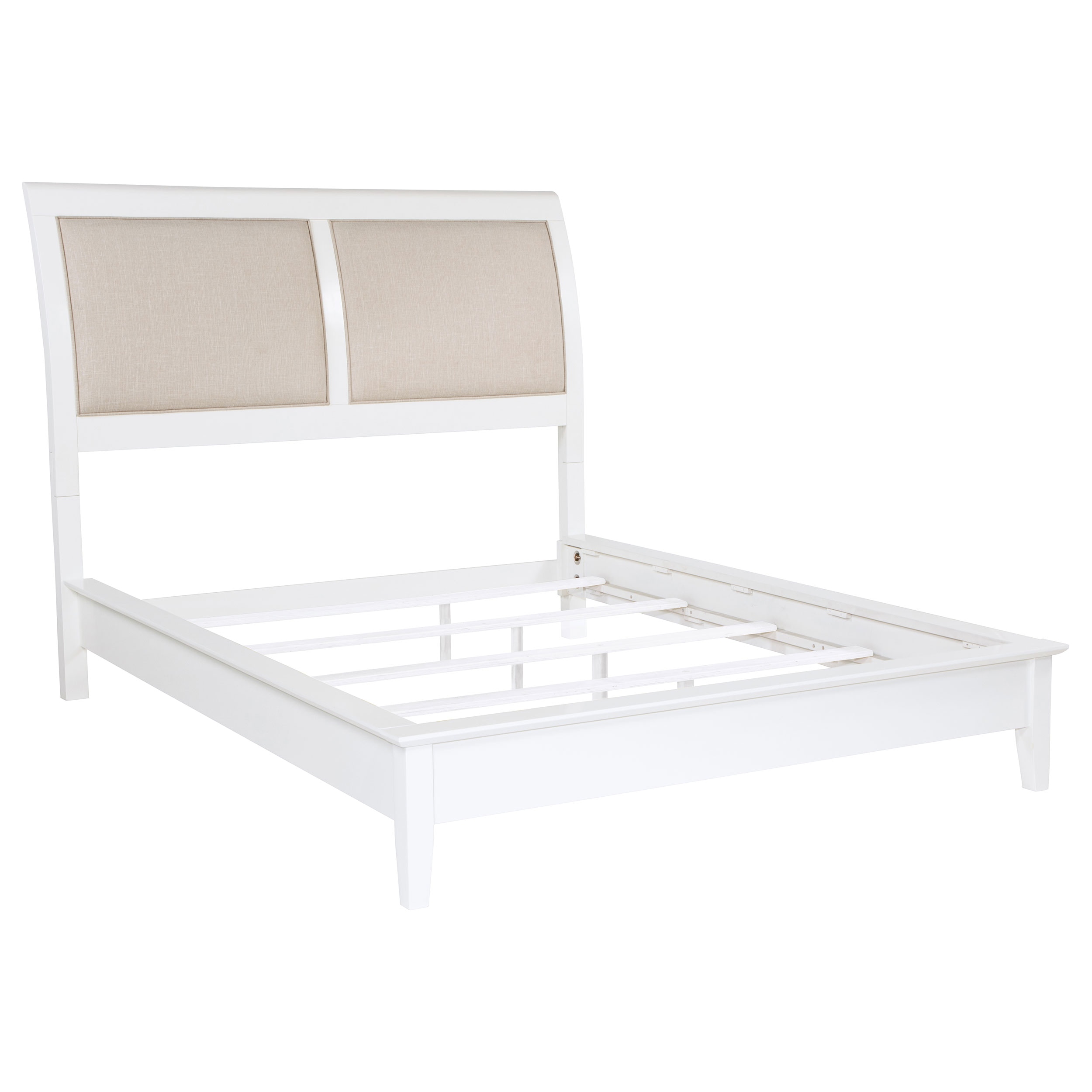 Coaster Bexhill 56-inch Upholstered Queen Panel Bed White 223471Q